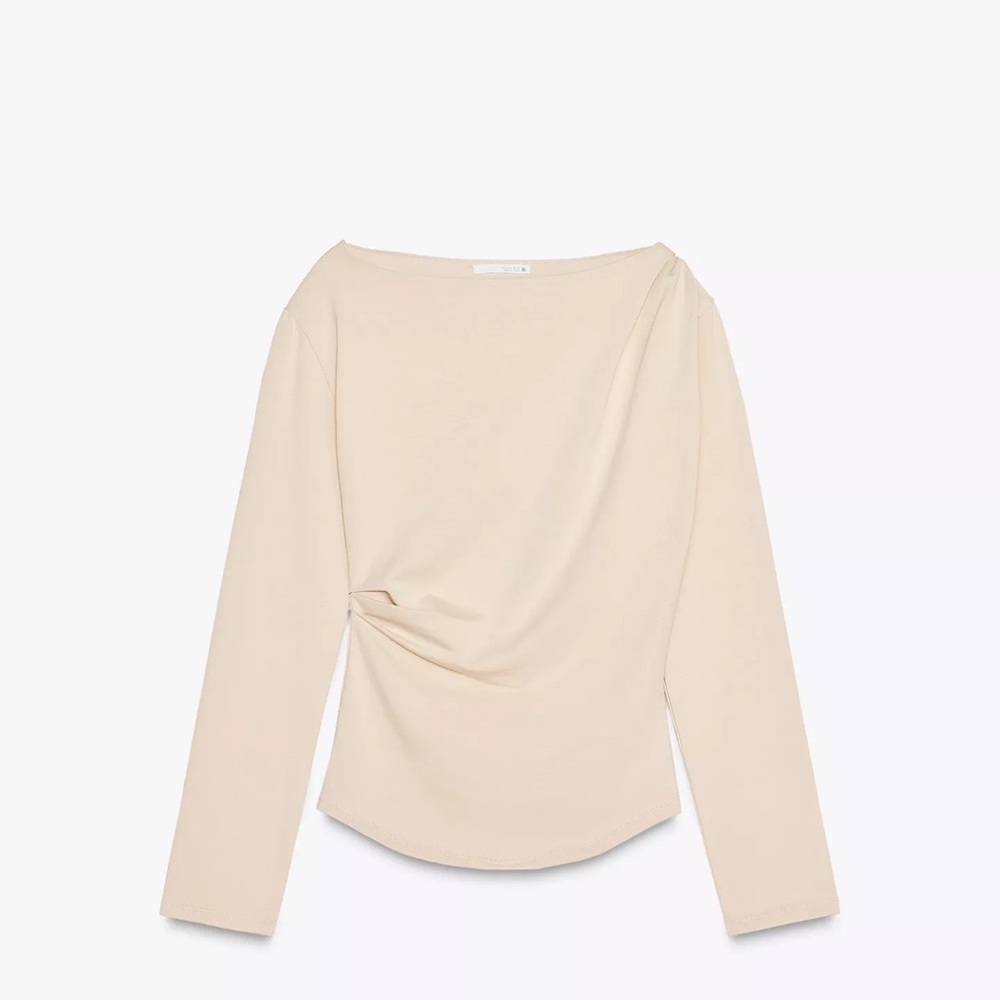 ZARA SIDE DRAPED TOP